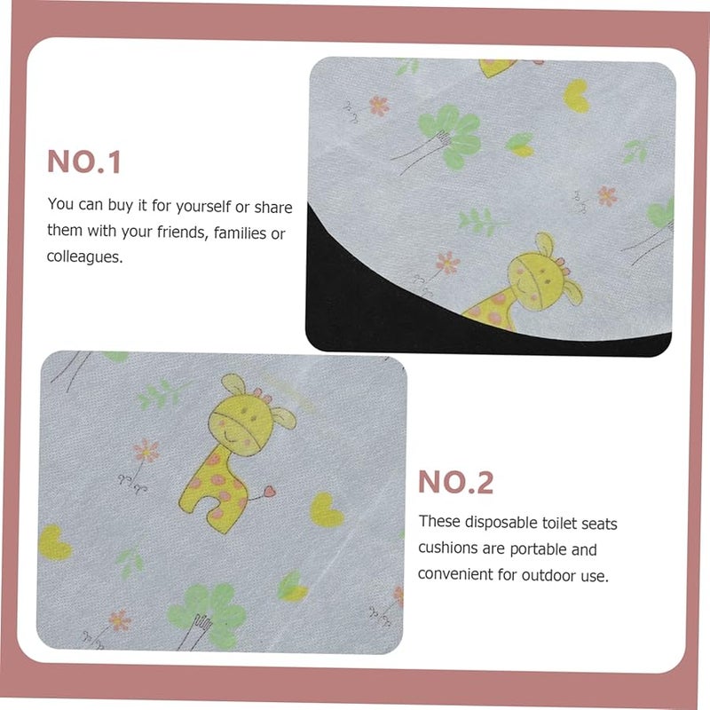 أغطية مقاعد المرحاض القابلة للتصرف 10 قطع مقاومة للماء سميكة إضافية وسادات سفر محمولة - Image 3